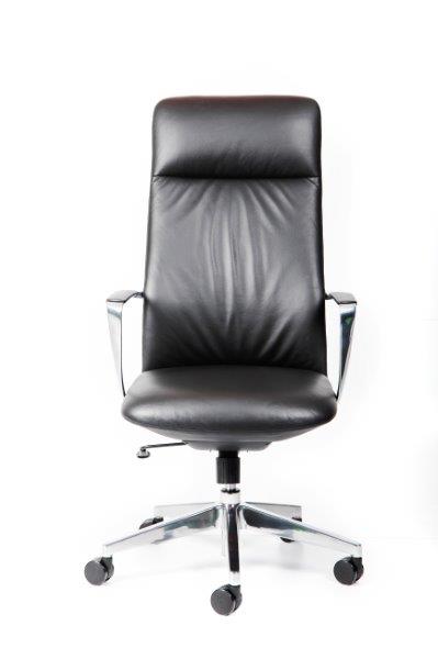 DIRECTOR BLACK LEATHER CHAIR