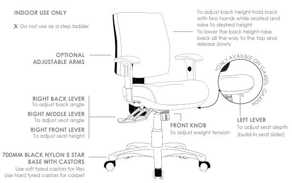 GALAXY LOW BACK TASK CHAIR