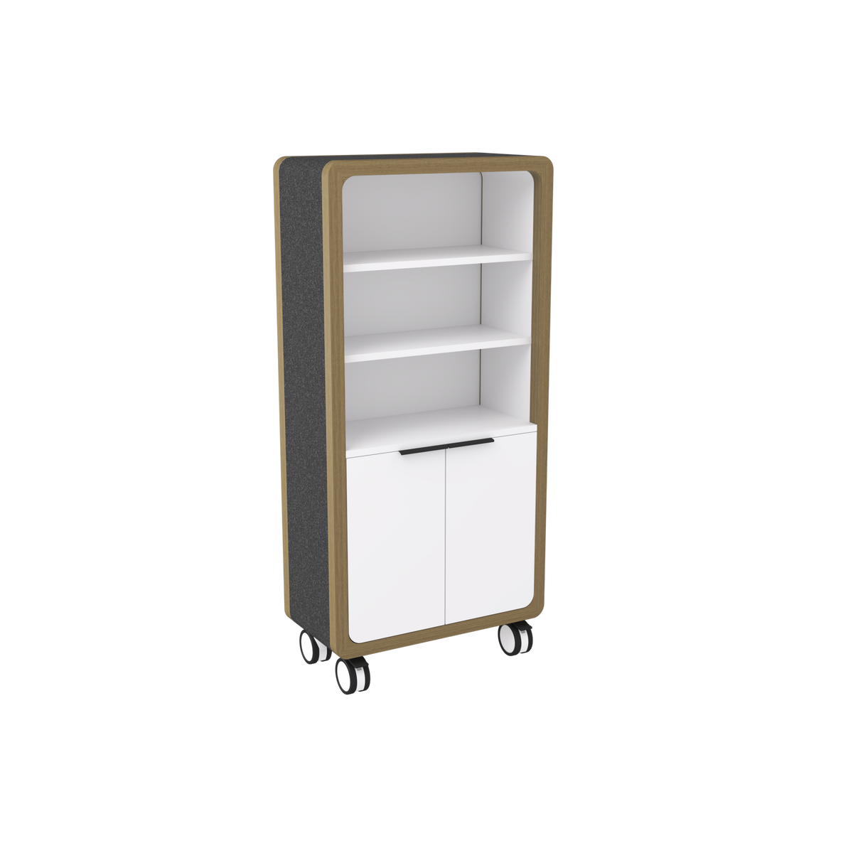 Mobile Half Locker/ Half Bookcase