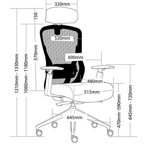 MITZ EXECUTIVE MESH BACK CHAIR